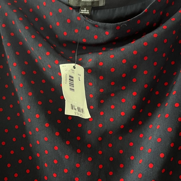 🏷️ NWT -The Limited navy blue red polka dot mini skirt - Picture 4 of 5